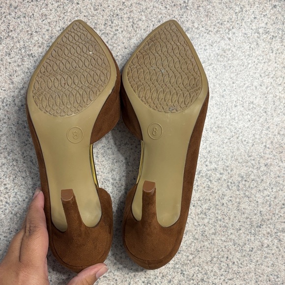 Merona Elegant Brown Suede Heels - Picture 5 of 5